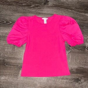Pink Puff Sleeve Top